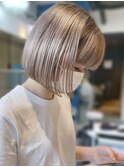 20代30代大人可愛いダブルカラーブリーチハイトーンカラー