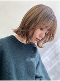 大人かわいい/20代30代/小顔ひし形/ボブ/切りっぱなしボブ