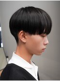 黒髪マッシュナチュラルマッシュメンズヘア韓国ツーブロック
