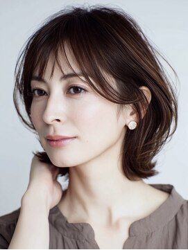 ハーツ(Heart's) 白髪ぼかし脱白髪染め似合わせショートボブ40代50代60代