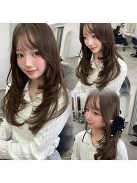 リッカ(LICCA) (licca内堀)レイヤーカット/くびれヘア/ベージュカラー