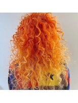 クク 渋谷(QUQU) オレンジ ハイトーン シングルカラー