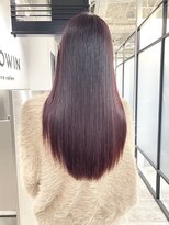 キュア 池袋(CURE) 7トーンブリーチなしワインレッド×髪質改善ストレート #012