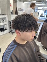 テンション(tension)&nbsp;メンズカット波巻ツイストスパイラルパーマ札幌大通バスセンター