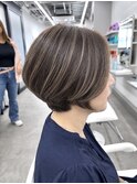 ★元町ショートカット白髪ぼかし白髪染めハイライト髪質改善ボブ