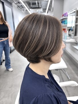 ロエ 元町店(Loe) ★元町ショートカット白髪ぼかし白髪染めハイライト髪質改善ボブ