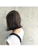 マット×グレー☆切りっぱなしボブ