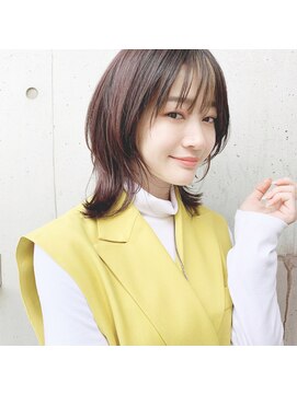 リコバイアフロート(riko by afloat) 【riko立野】ナチュラルペールカラー可愛いくびれヘアミニウルフ