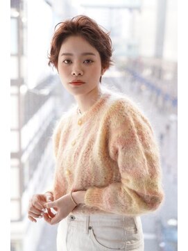 フラッグ ヘアー 天神西通り店(Flag HAIR) メルティカラー×チェリーブラウン×グランマッシュ