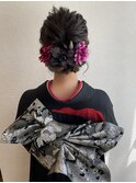結婚式ヘアアレンジand振袖着付け