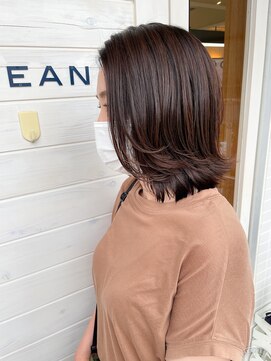 オーシャン(Ocean) ［OCEAN　Hair&Life]ボブウルフ☆ハイライトカラー☆