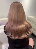 3857ミルクティーアッシュ艶髪シルキーベージュハイトーンカラー