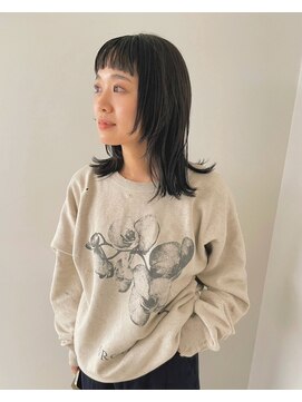 ロマリア 渋谷 渋谷宮益坂(Lomalia) 【Lomalia渋谷】顔まわりレイヤー 前髪あり 暗髪 シアーカラー