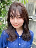 シースルーバングエアリーくびれロング10代20代30代透明感カラー
