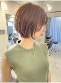 ウェーブミディアム似合わせカットメルティカラーショート/熊本