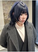 mayu//つやつやネイビーブルーアッシュブルーブラック
