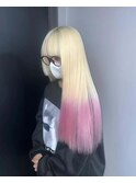 ブロンドカラー/ピンク/グラデーション
