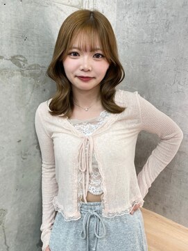 アロ 大阪梅田(alo) 【momoa】ミルクティーブラウン×ミディアムヘア