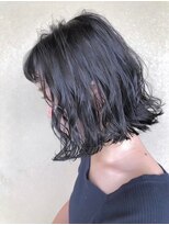 ヘアサロン エフ 渋谷(F)&nbsp;#ブルーブラック　#レイヤーボブ　#切りっぱなしボブ