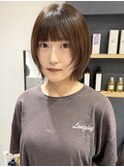 花田ボブレイヤーアッシュブロンド下北沢韓国オリーブグレー前髪