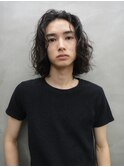 メンズカットメンズロングスパイラルパーマシャドウパーマ