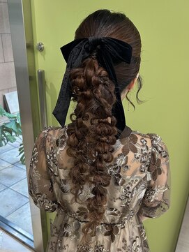 イオエ 西梅田(ioe) ブリーチなしカラー/髪質改善/ミルクティーベージュ/小顔ヘア