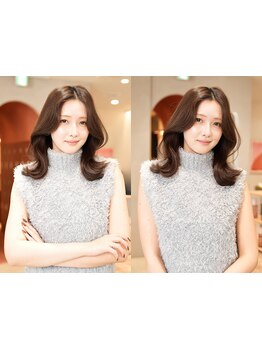 [#艶カラー#明るい白髪染め]艶々な仕上がり♪【カット＋髪質改善inケアカラー\8900】![銀座]