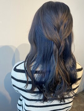 スティル ヘアアンドアイラッシュ(STILL hair&eyelash) 【森】greige×navy blue