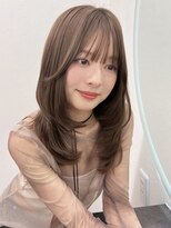 ガーデン 渋谷(GARDEN)&nbsp;ミディアムレイヤー　顔周り　前髪カット　ベージュカラー