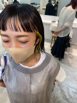  fit stand 千葉/ショートボブ/カット/パーマ/ダブルカラー/トリートメント/縮毛矯正 イメチェン/ピンクベージュ/アンブレラカラー[千葉]