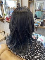 ミルク(MILK) 切りっぱなしミディアム×グレージュ×ブルージュ×髪質改善