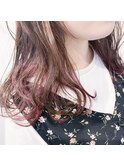 ナチュラルピンクインナーカラー