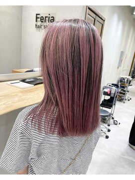 フェリア 松山(Feria) 【Feria松山】白石のピンクバレイヤージュ☆