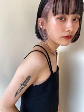 ガレージ バイ グリーン 原宿 表参道(Garage by green) 【loki】ボブ×インナーカラー