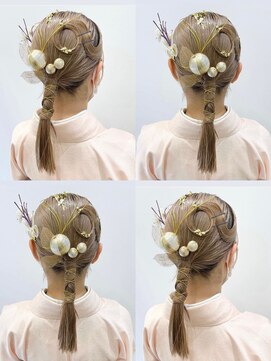 トルネード(TORNADO) 卒業式ヘア袴ヘア振袖ヘア金箔ヘア水引きアレンジK1013