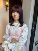 【大前晴奈】ミディアムレイヤー×ピンクhair