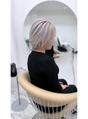 ホワイトブロンド・ダブルカラー・ケアブリーチ