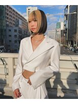 サラ HAIR&MAKE SALA 相模大塚店&nbsp;デザインボブ　ハイトーンボブ