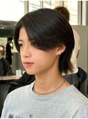 トランクスヘアセンターパートニュアンスパーマ韓国カルマパーマ