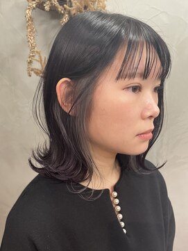 ロリム(RorriM) ダークバイオレット × インナーカラー × ホワイトシルバー