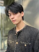 韓国マッシュセンターパートカルマパーマニュアンスパーマウルフ
