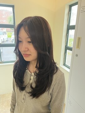 エクファ ヘア シェリル 草津 南草津店(ex-fa hair cherir) くびれヘア/アプリコットオレンジ/夏のヘアアレンジ/南草津