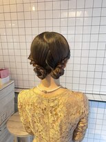 ヘアー アレス(hair ales)&nbsp;ツインお団子 結婚式セット お呼ばれヘア イベントセット