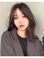 ネイト(Neit)&nbsp;ミディアムレイヤーカットラベンダーグレージュカラー韓国ヘア