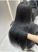 艶髪ブルーブラック×地毛風 暗染めカラー！【福田れん】