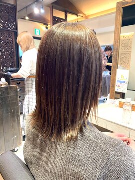 ヘアリゾート粋 ティガ 池袋店(tiga) ミディアムレイヤー/くびれミディ/ライトブラウン