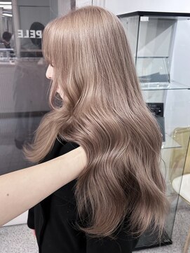 ペレ 渋谷(PELE) イメチェン/ピンクベージュ/アンブレラカラー/前髪/渋谷