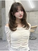 韓国ヘア/レイヤーカット/オリーブカラー/透明感カラー/国分寺