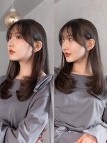 ヴィヴィッド オモテサンドウ(ViViD omotesando)&nbsp;セミロングレイヤー/重ためレイヤー/地毛風グレージュ