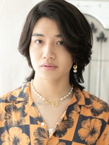 モッズヘアメン 札幌月寒店(mod's hair men)&nbsp;かき上げアッシュブラックサーフカールメンズショートn札幌月寒
